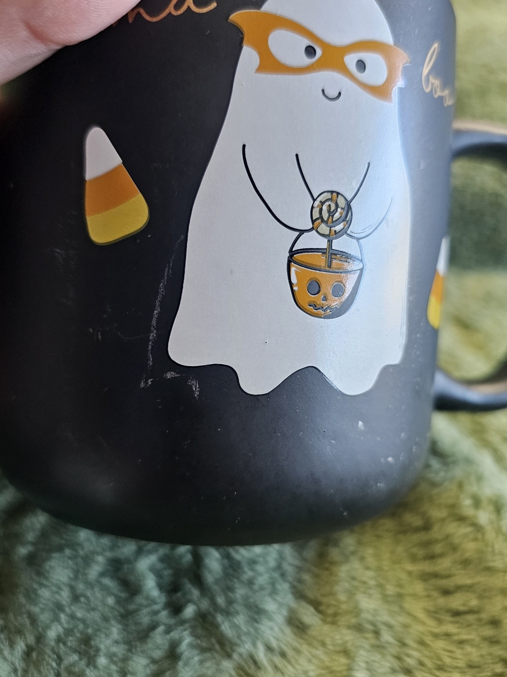 Mama Boo & Baby Boo Halloween Ghost Mug Set Black and Mommy And Me Spooky Cups - Picture 4 of 4